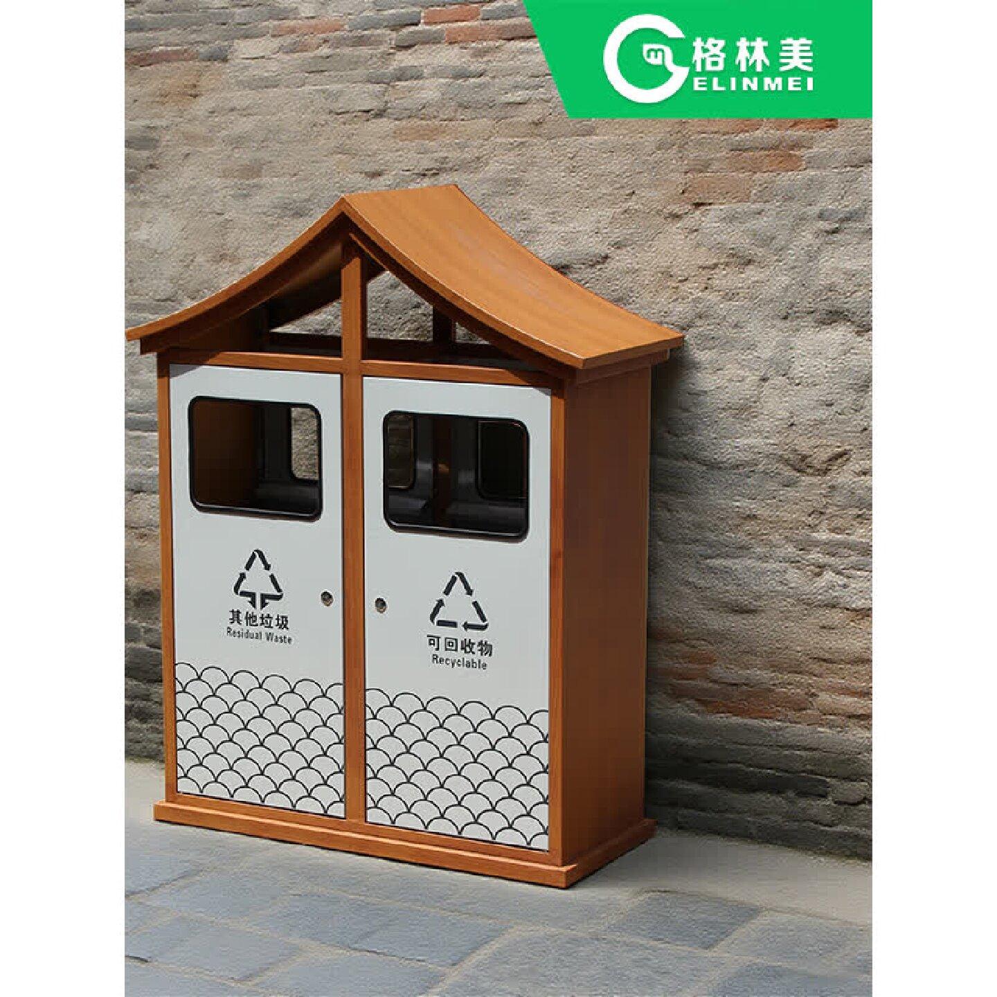 垃圾桶覆古风景区创意商用室外户外环卫中古风方形公共场合垃圾箱