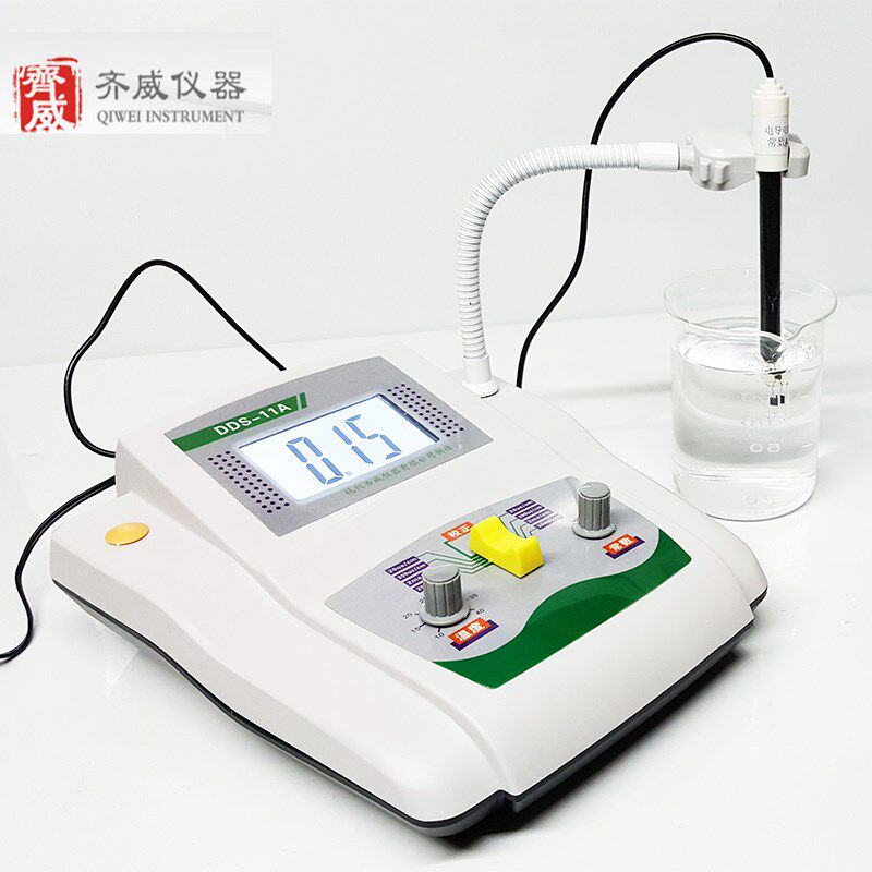 齐威电导率仪台式DDS307 11A型号手动温度补偿电导率测量仪器水质