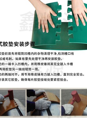 品龙圆压圆模切胶垫科盛隆四联开槽模切机优力胶绿色牙扣优力胶垫