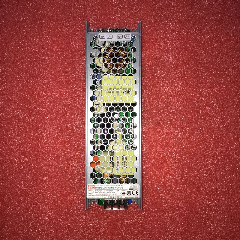 台湾明纬电源 HSP-200-5 200W 5V40A 加防潮超薄PFC彩屏 假一赔十