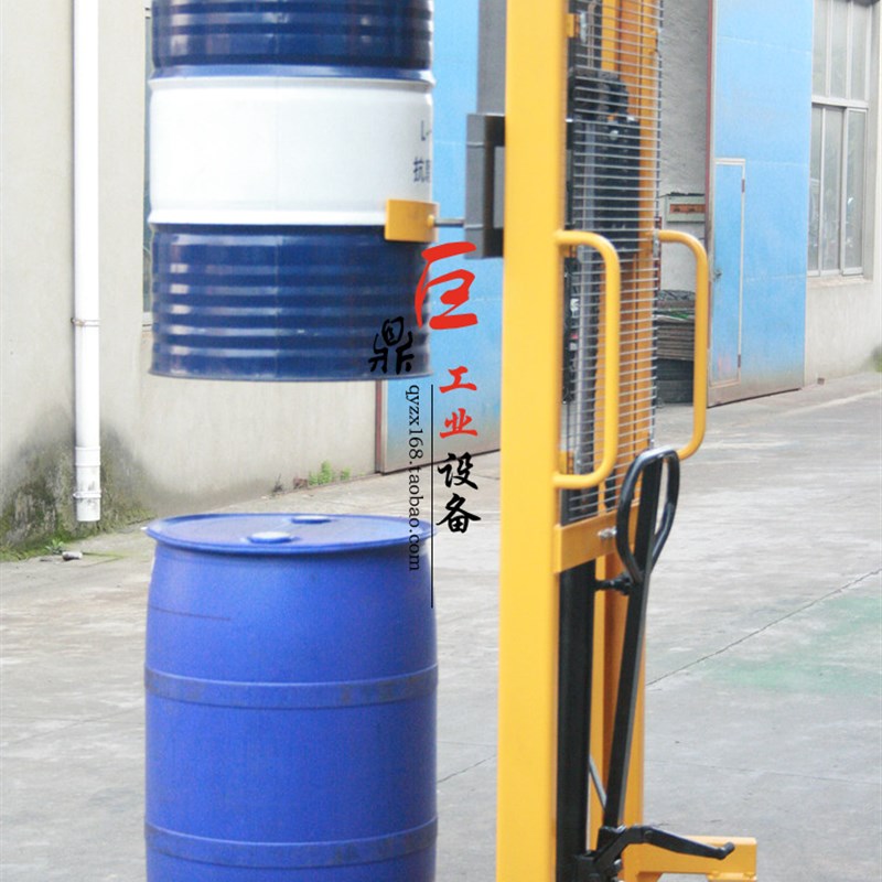 促销巨鼎液压油桶堆高车DT400A 手动油压升高机400公斤搬运车