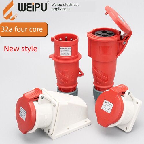 4芯32A威浦航空工业插头插座连接器TYPR283-6823-2818-5818WEIPU