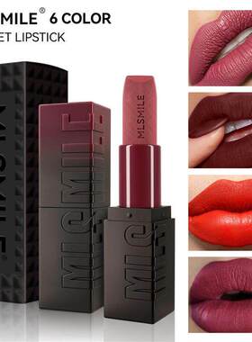 6 Colors Embossed Velvet Matte Lipstick 6 色浮雕丝绒哑光口红