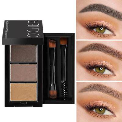 Sweatproof 3 Shades Brow Contour 防汗三色眉粉立体修容染眉膏
