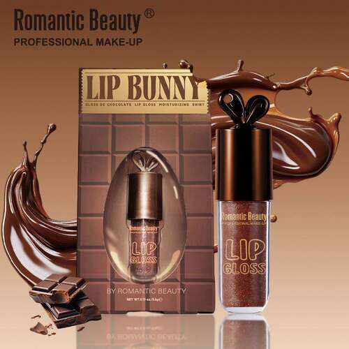 Popular Rabbit Lip Oil 网红兔子唇油 巧克力细闪质感 滋润保湿