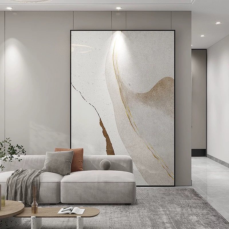 沙发轻奢玄关装饰画2025挂画客厅喷绘油画布铝合金框壁画画轻奢风,家居饰品,现代装饰画,淘宝优惠券,粉丝福利购,淘宝优惠卷