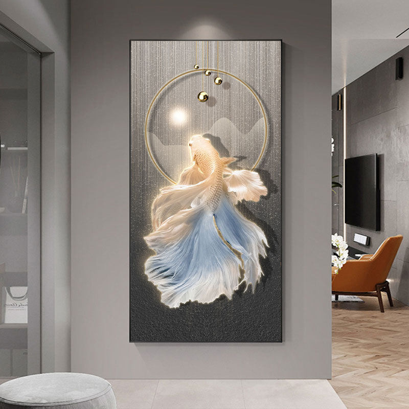 入户玄关装饰画高级感轻奢走廊过道壁画蝴蝶鱼酒店工装软装挂画,家居饰品,现代装饰画,淘宝优惠券,粉丝福利购,淘宝优惠卷