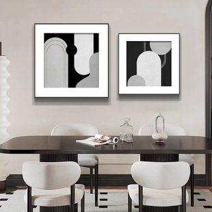 抽象装饰画人物喷绘餐厅挂画壁画法式高级感玄关油画布