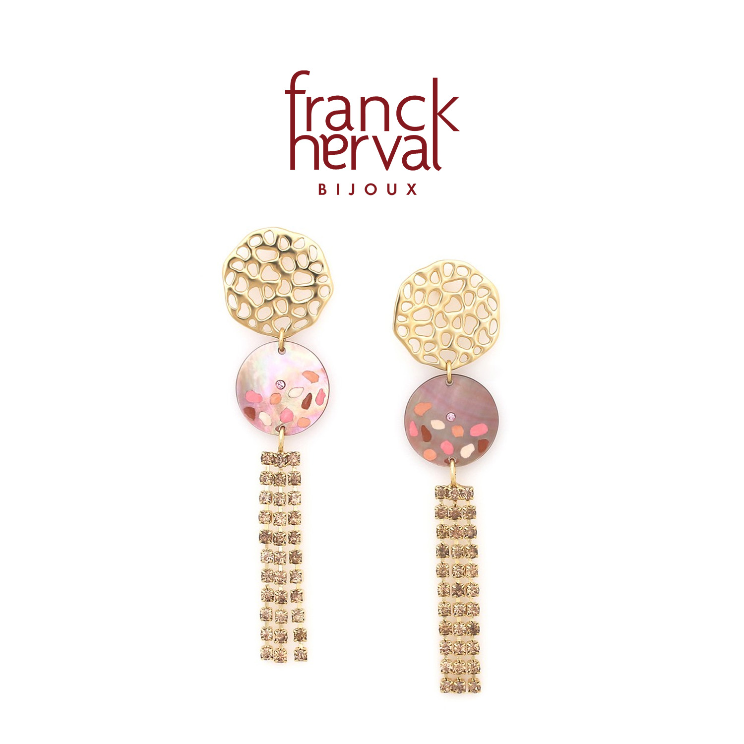 法国品牌Franck Herval YOKO系列耳环女士潮流饰品个性款流苏耳钉
