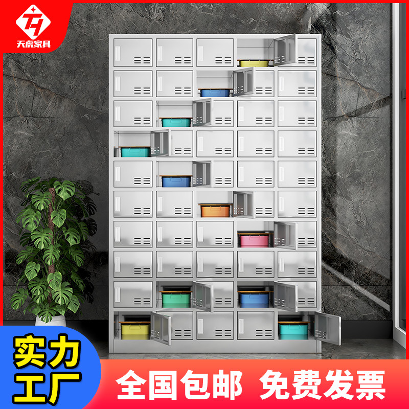 不锈钢食堂餐具柜50门餐盘柜员工碗柜学校餐厅储物饭盒柜碗筷柜子