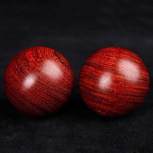 印度小叶紫檀保健球一对手把件中老年人健身按摩球红木手球工艺