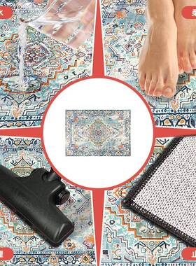 德芙绒客厅地毯加厚地垫防滑吸水地毯垫tpr水洗底地垫卧室脚垫子