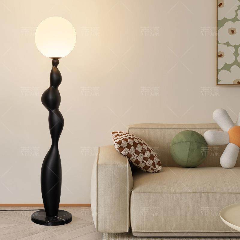 创意奶油风客厅沙发旁设计感立式灯北欧装饰简约复古床头落地灯具,家装灯饰光源,装饰落地灯,淘宝优惠券,粉丝福利购,淘宝优惠卷