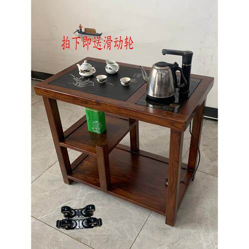 老榆树经济原木茶几新中式风格完整茶几阳台双人休闲茶几沙发办公