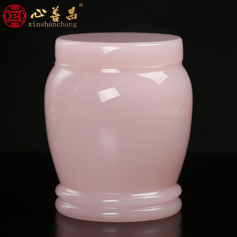琉璃小号骨灰罐可刻字水晶玉石骨灰盒 粉港坛北京可自提