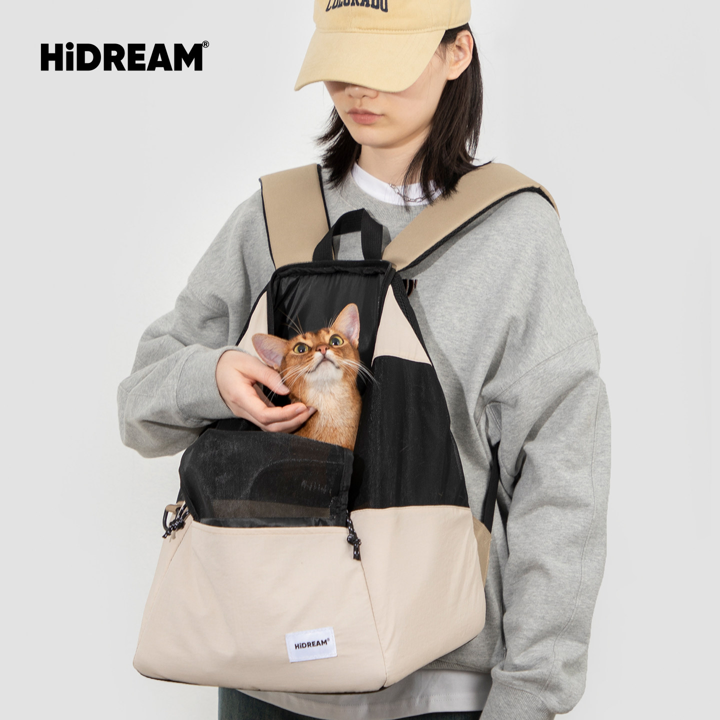 送折叠碗HiDREAM宠物休闲双肩包