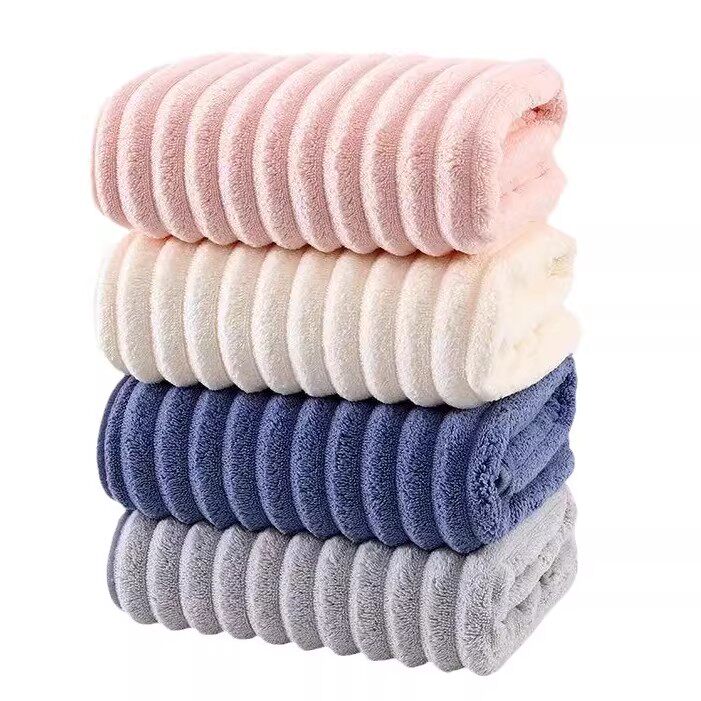 Candy corduroy coral velvet hand towels, absorbent towels, quick-drying and non-shedding household cleaning towels for both men and women thumbnail 6