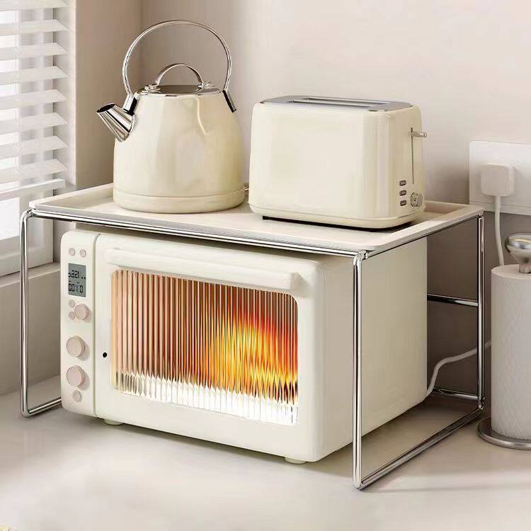 「次日达」微波炉架子置物架厨房多功能台面家用桌面烤箱电饭煲双