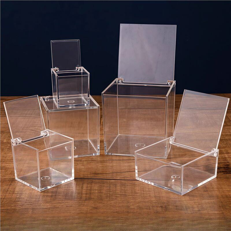 「次日达」精美正方形翻盖透明糖果盒食品级婚庆喜糖礼品包装亚克