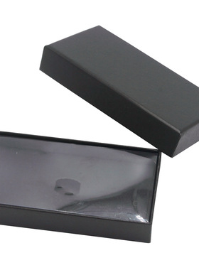 「次日达」现货男士领结收纳盒领带方巾黑色莱尼纹天地盖领结盒珠