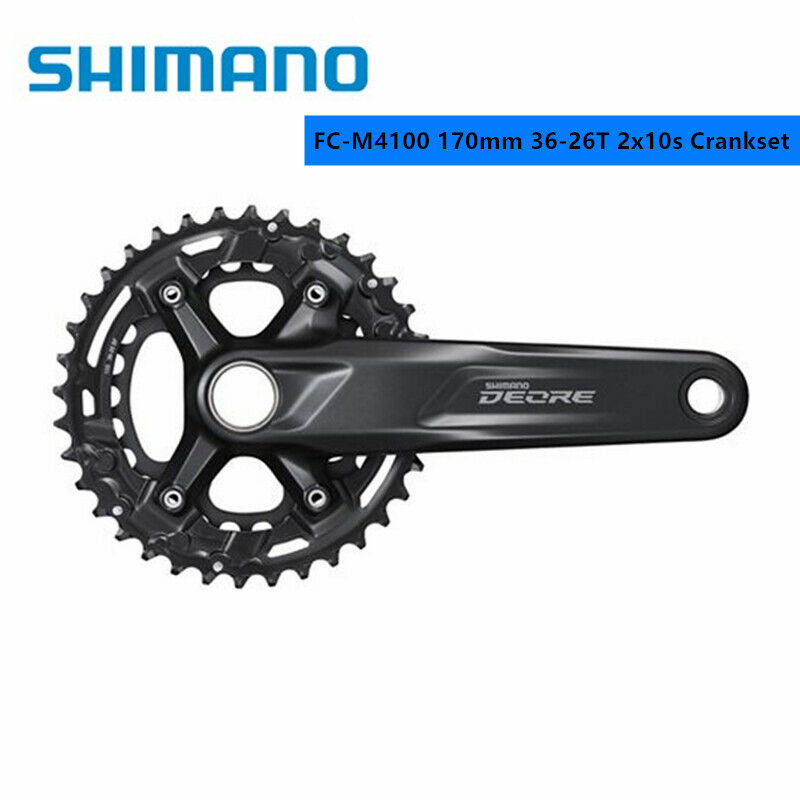 SHIMANO DEORE M4100牙盘 山地车2×10速牙盘 山地车中空一体齿盘