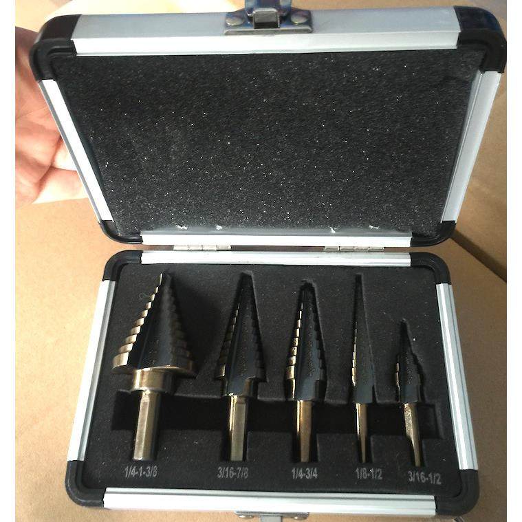 5件套五件套阶梯钻5PC英制铝盒装,五金/工具,其他钻,淘宝优惠券,粉丝福利购,淘宝优惠卷