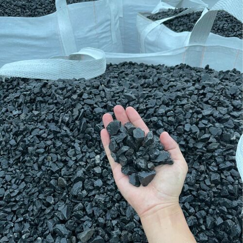 黑石子黑色砾石厂家批发园林景观工程造景装饰用黑色水洗石碎石