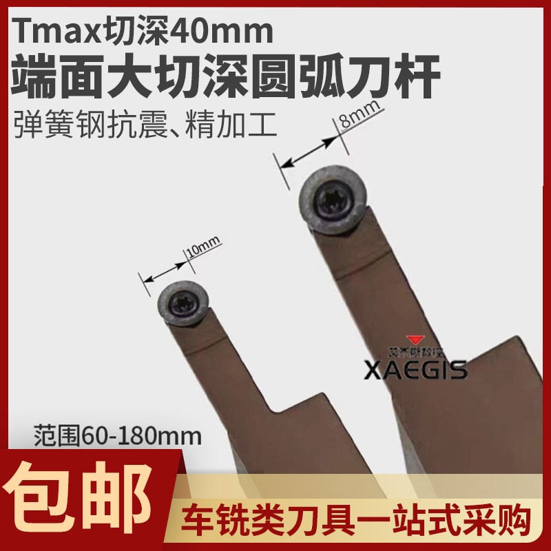 端面大切深数控外圆刀杆圆弧20方/25方车刀刃具刀具RC/RP圆形刀片