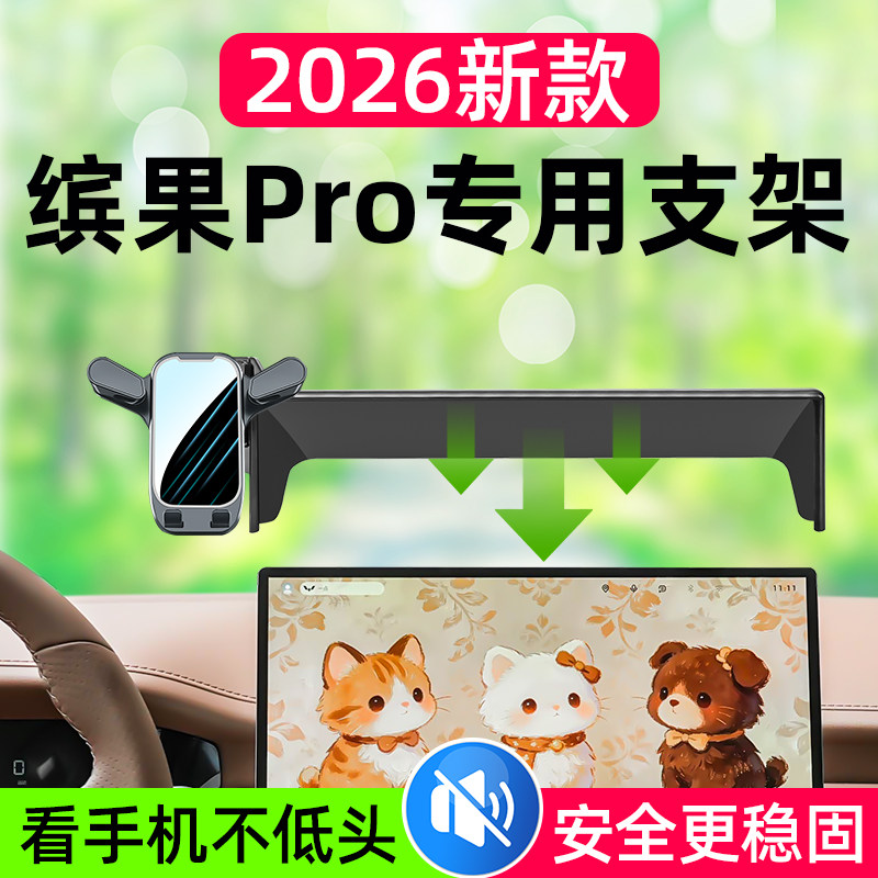 26款五菱缤果Pro专用车载手机支架缤果Pro导航支撑架改装内饰用品图片