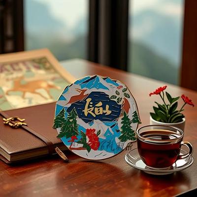 长白山天池金属冰箱贴定制城市旅游景点定做磁性贴城市冰箱贴