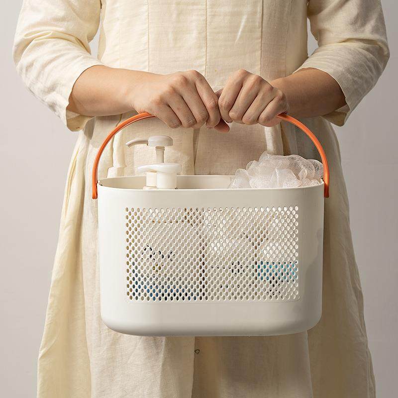 浴室洗浴洗澡篮置物篮简约带提手加厚塑料沐浴篮收纳盒水果收纳篮,收纳整理,脏衣篮,淘宝优惠券,粉丝福利购,淘宝优惠卷