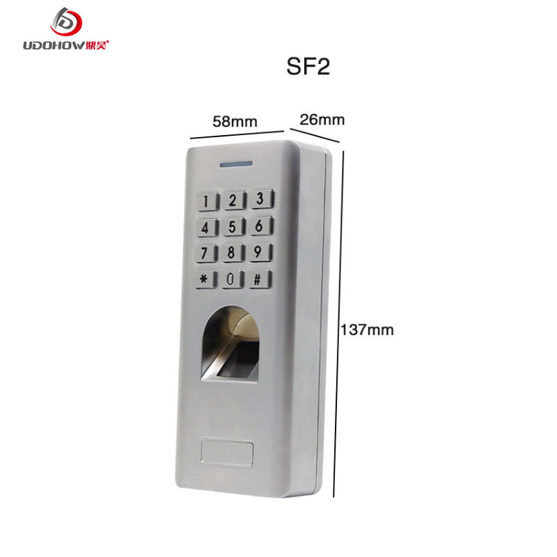 SF2金属防水指纹门禁 金属指纹防水门禁机 金属防水指纹门禁读头