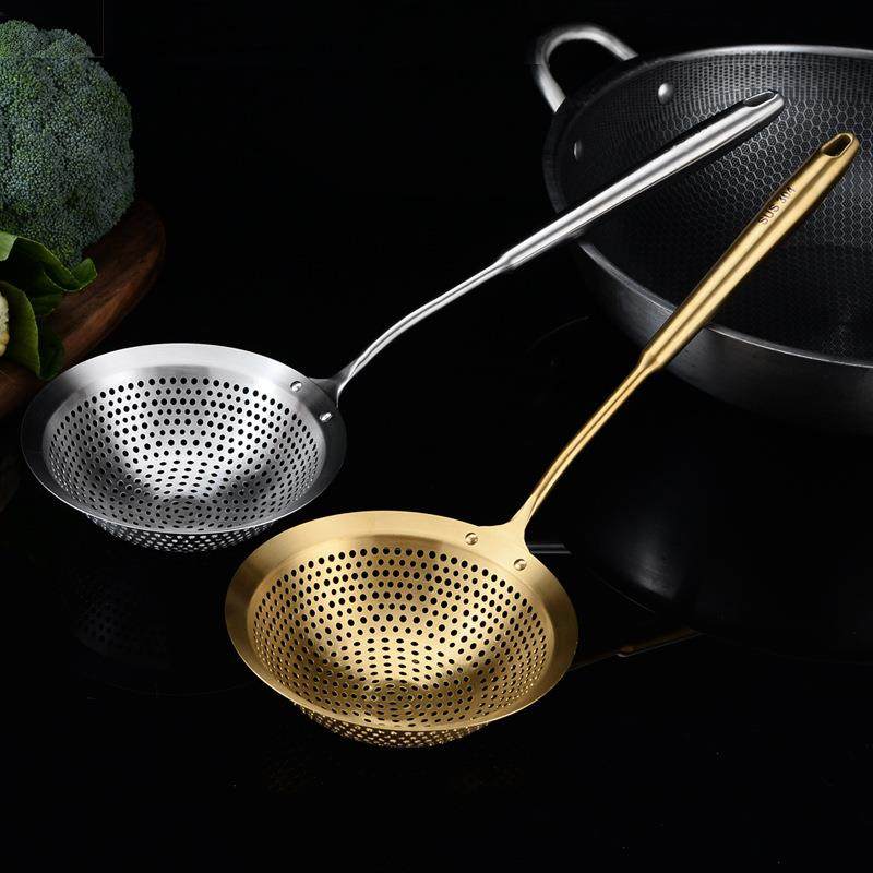 304不锈钢漏勺 厨房加厚油炸火锅饺子捞面加长网漏笊篱冲孔大漏勺,厨房/烹饪用具,漏勺/滤网勺,淘宝优惠券,粉丝福利购,淘宝优惠卷