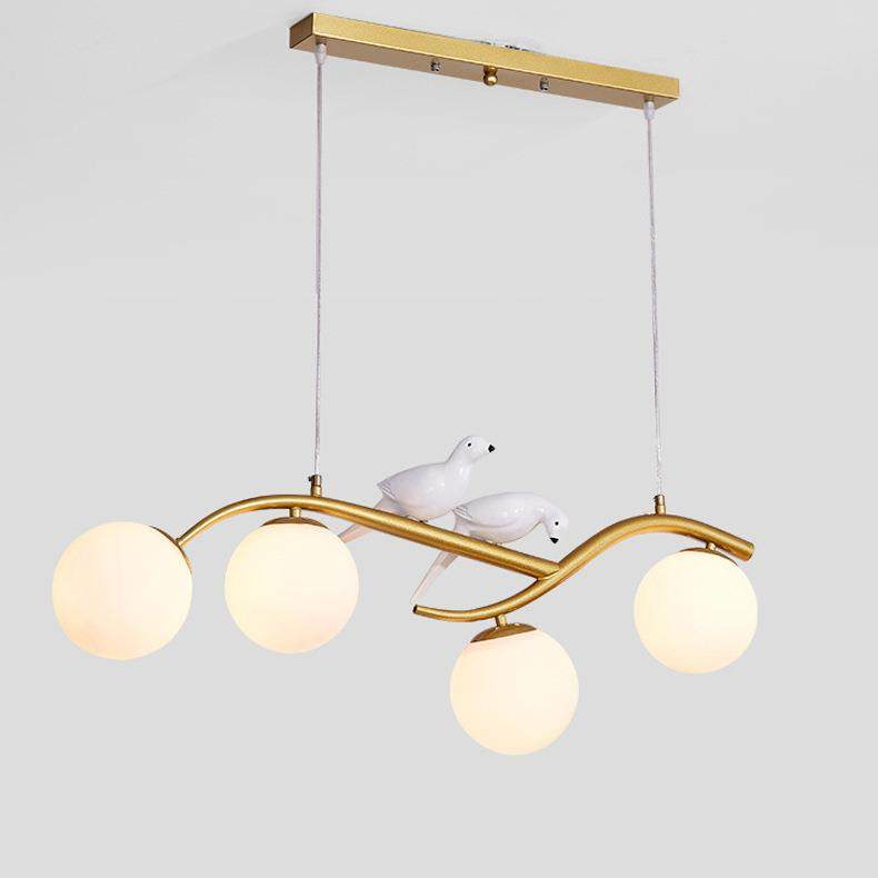 北欧创意小鸟餐吊灯四头圆球玻璃饭厅灯吧台阳台趣味家用吊灯古镇,家装灯饰光源,智能吊灯,淘宝优惠券,粉丝福利购,淘宝优惠卷