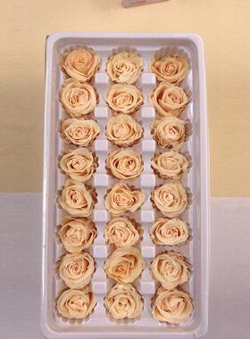 永生玫瑰花头2-3cmB级24朵玫瑰干花花束云南永生花基地永生花束