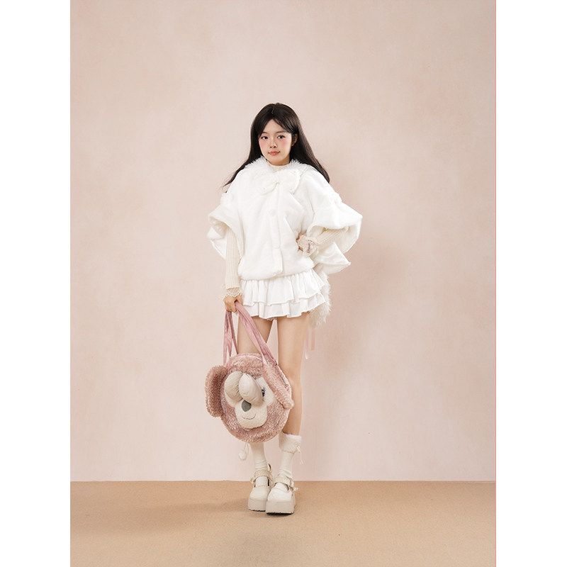 【雪兔】沉睡梦境冬外套超大兔耳朵可爱短款斗篷外套新品小个子女,女装/女士精品,毛呢外套,淘宝优惠券,粉丝福利购,淘宝优惠卷