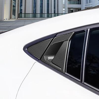 适用23款PRIUS普锐斯60系外门碗拉手外饰改装碳纤纹理电镀银装饰