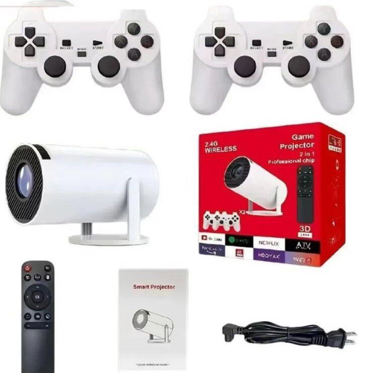 HY300 max游戏炮带手柄TF卡pro短焦投影仪家用投屏智能便携高清4k