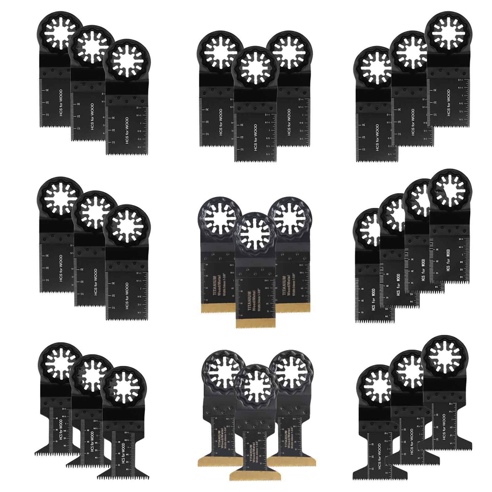 28件套摆动锯片 星锁Starlock用于BOSCH/Makita万用宝配件