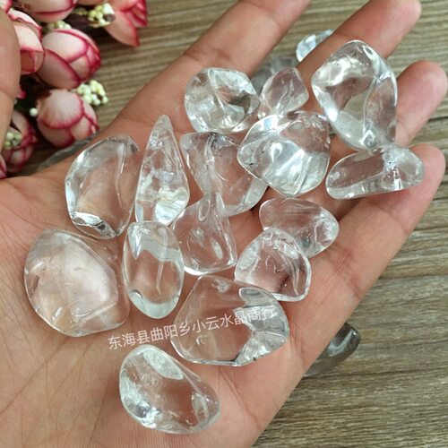 「一公斤」天然白水晶碎石大颗粒12-20mm 水晶摆件厂家直销