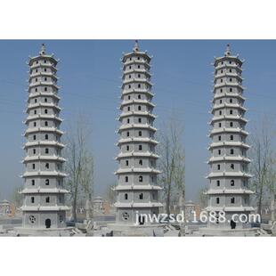 旺正石雕九重塔图片 景观石刻十一重塔价格 户外五重石塔厂家