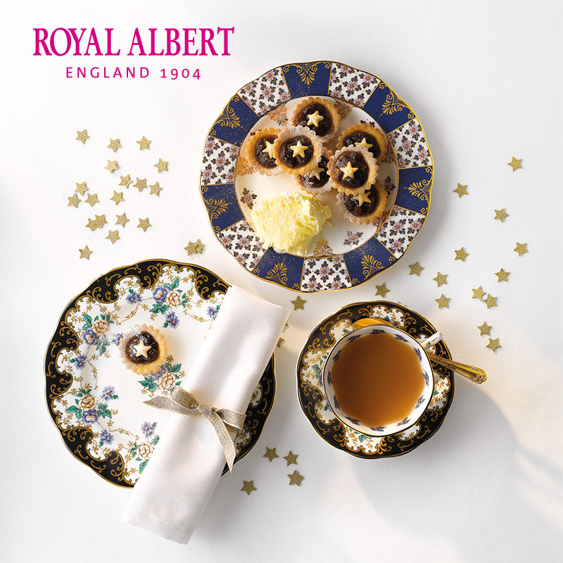 Royal Albert皇家阿尔伯特百年系列骨瓷餐盘盘子点心盘五件套礼盒