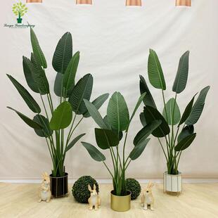 仿真绿植假植物旅人蕉仿生绿植盆栽大型室内装饰摆件假树天堂鸟