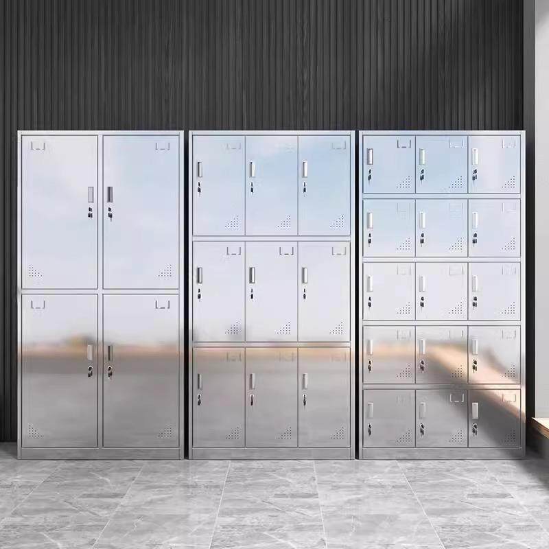 不锈钢更衣柜员工储存柜无尘车间304不锈钢柜碗筷柜多门存包柜子