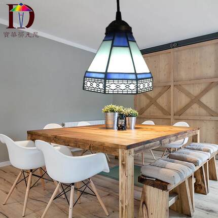 灯饰餐厅led创意吊灯蒂凡尼复古餐厅单头吊灯促销