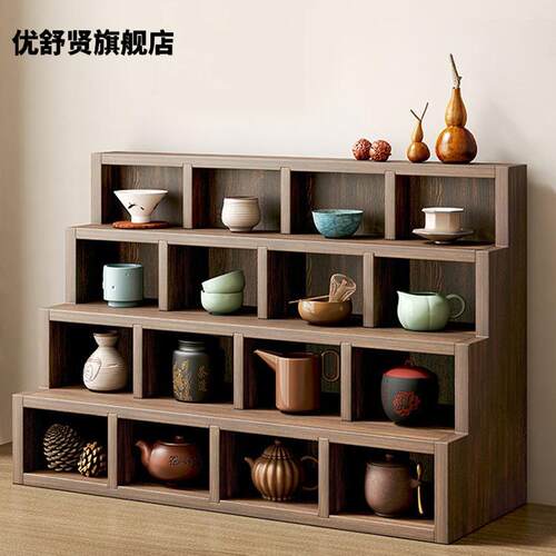 茶杯架子茶具收纳层架桌面置物架多宝阁小博古架茶壶架紫砂壶摆放