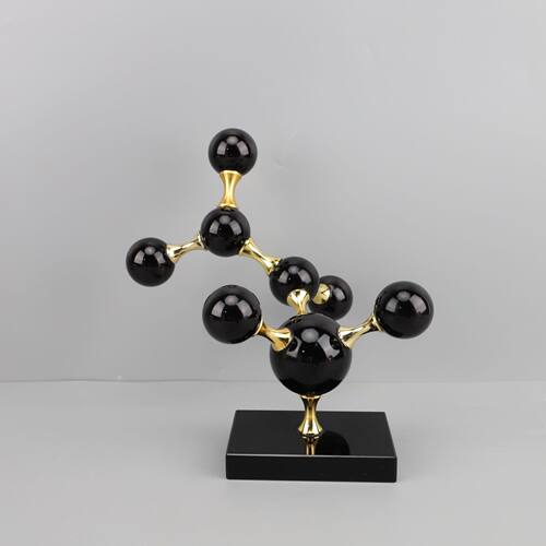 创意几何水晶分子球摆件客厅玄关简约现代电视柜酒柜样板间装饰