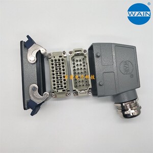 WAIN唯恩重载连接器32针双扣开孔底座上壳加高侧出HEE-032M/F哈丁