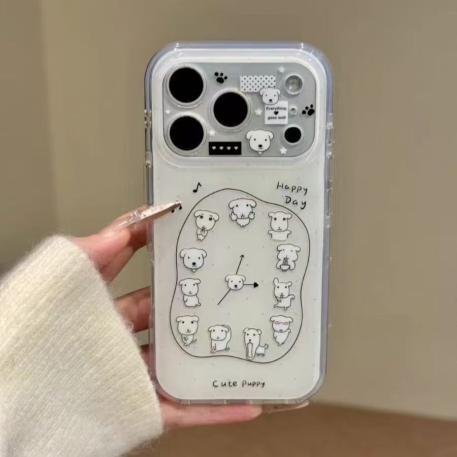 时钟小狗适用苹果17proma手机壳