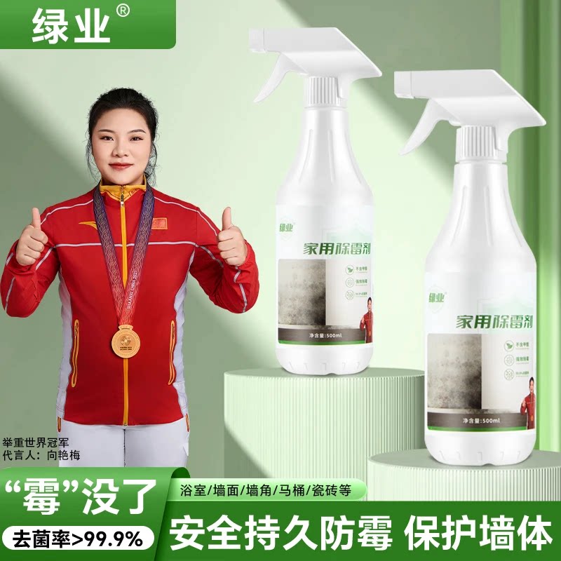 绿业家用除霉剂墙面墙体除霉剂去污神器去霉斑霉菌强力清洁剂防霉